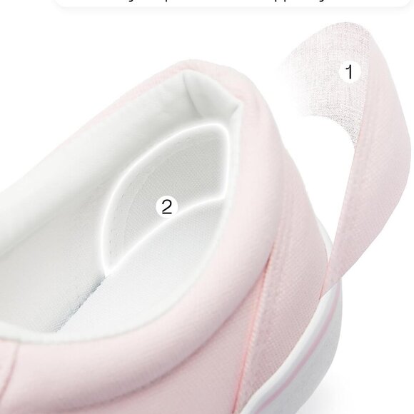 Women's Canvas Sneakers White Casual Flat Heel Athletic Shoes Skateboarding - Picture 4 of 9